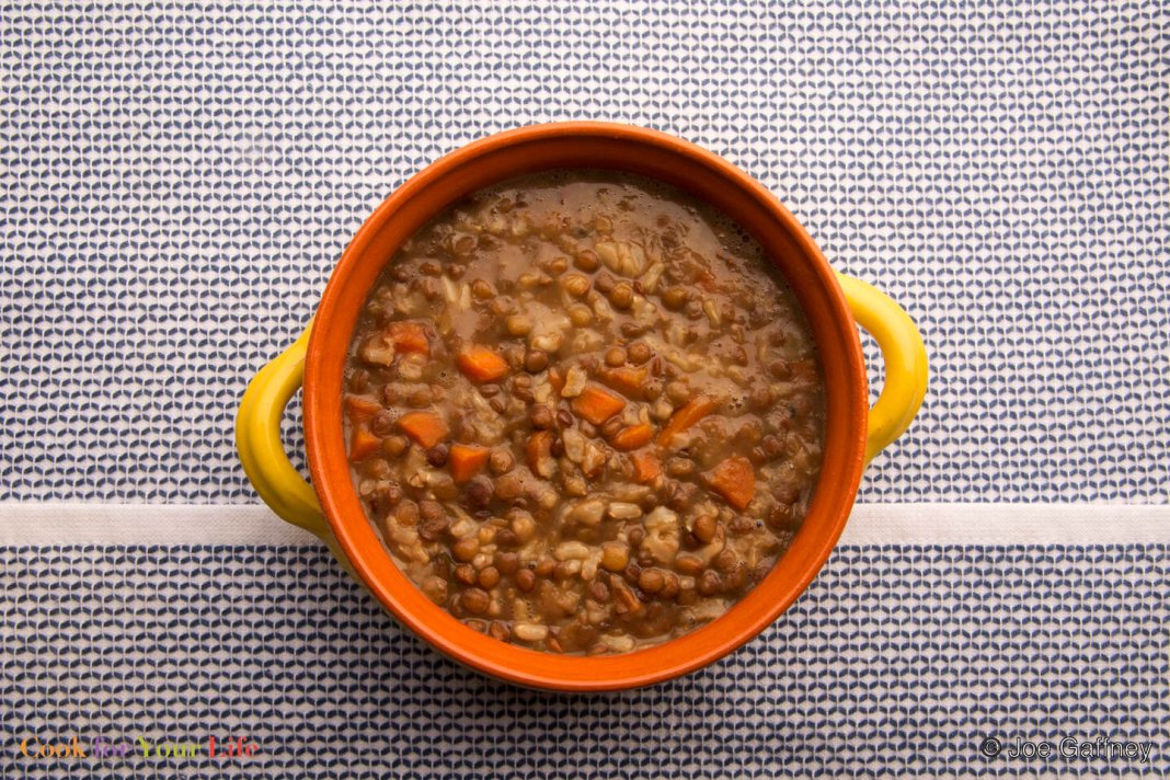 Brown Lentil & Rice Soup Cook for Your Life