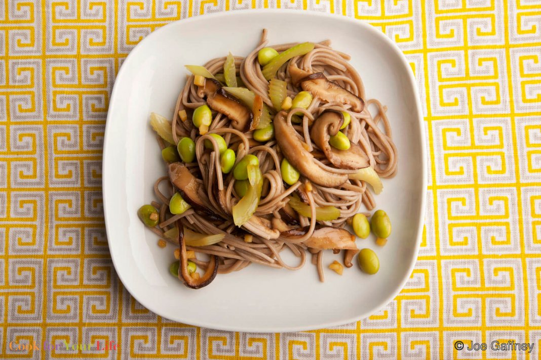 Soba Noodles with Mushrooms and Celery Cook for Your Life