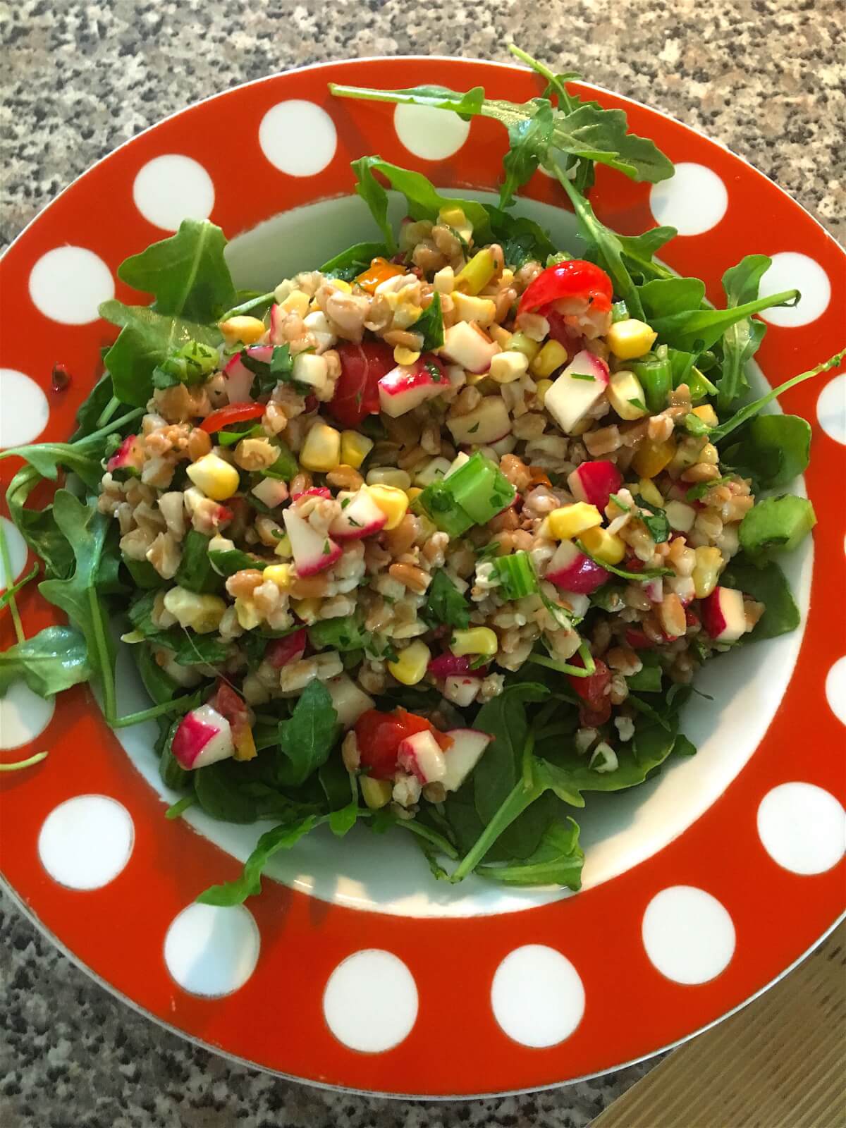 Ensalada de farro Cook for Your Life