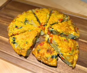 Cheesy Potato Frittata With Greens Recipe Image